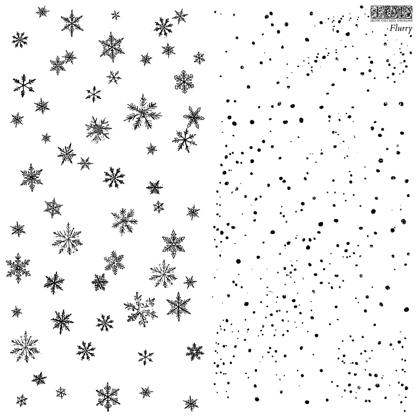 Flurry- IOD Stamps 12x12 - 2026 Winter LImited Edition