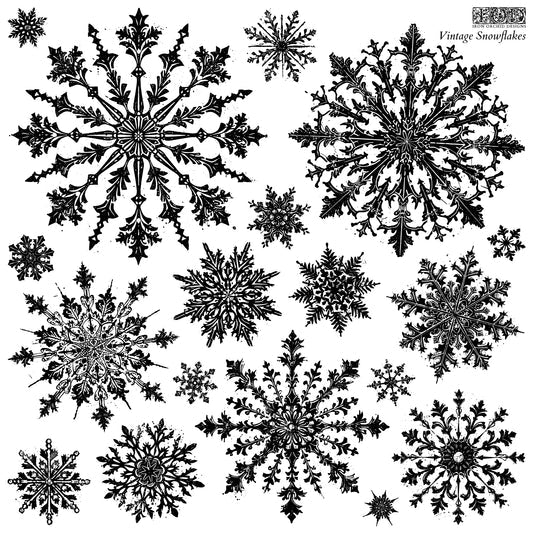 Vintage Snowflakes - IOD Decor Stamp - Limited Edition Holiday 2024