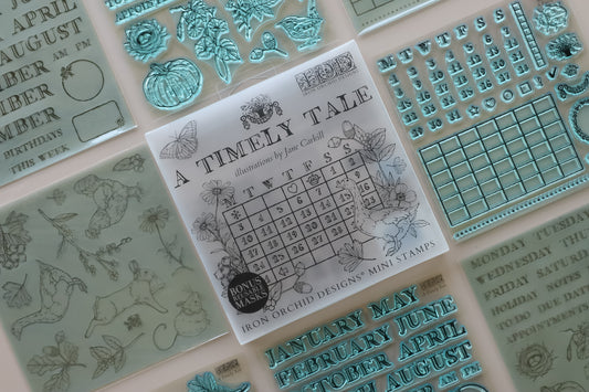 A Timely Tale - IOD Stamps 6x6 - 2026 Winter