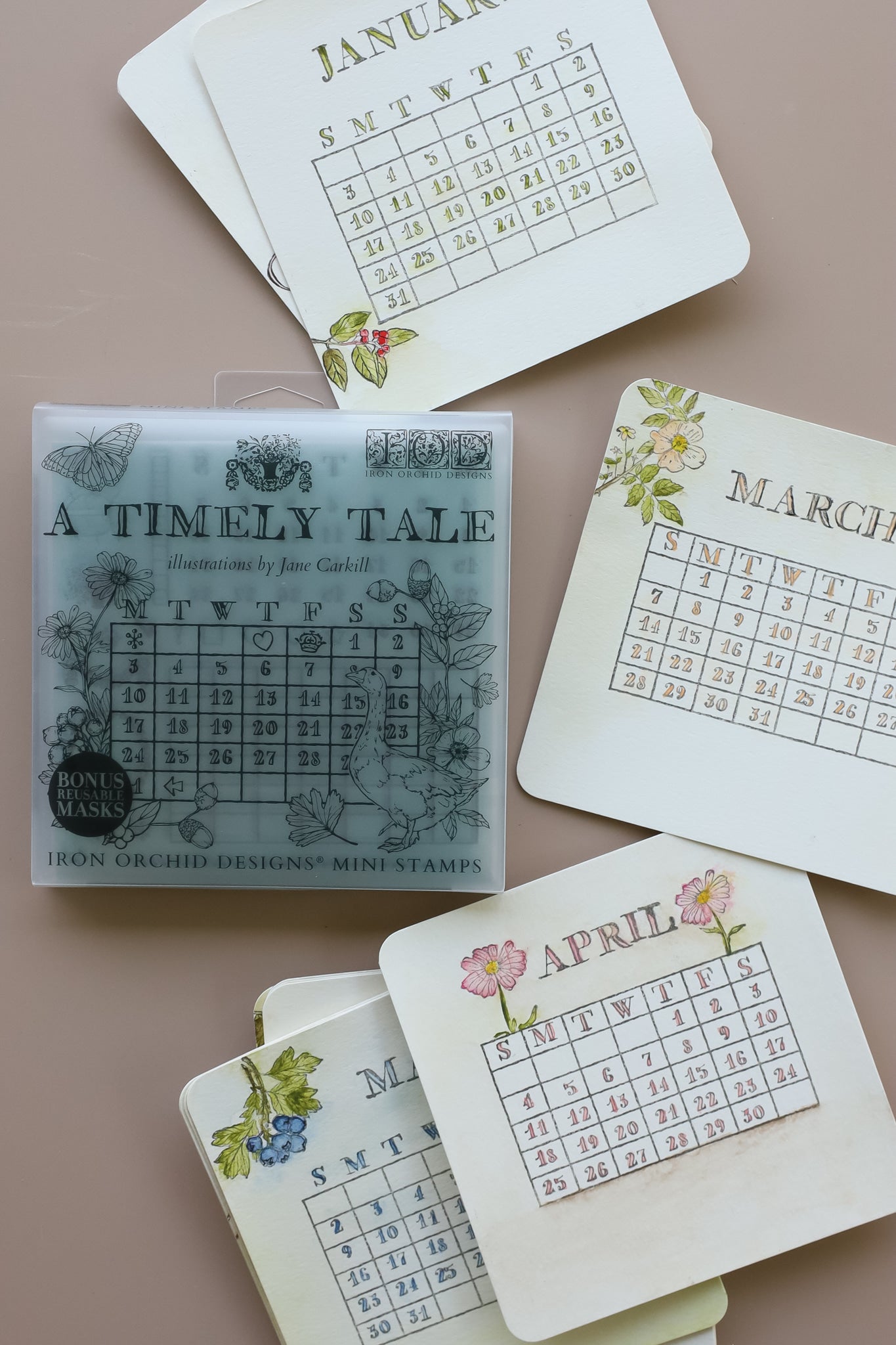 A Timely Tale - IOD Stamps 6x6 - 2026 Winter